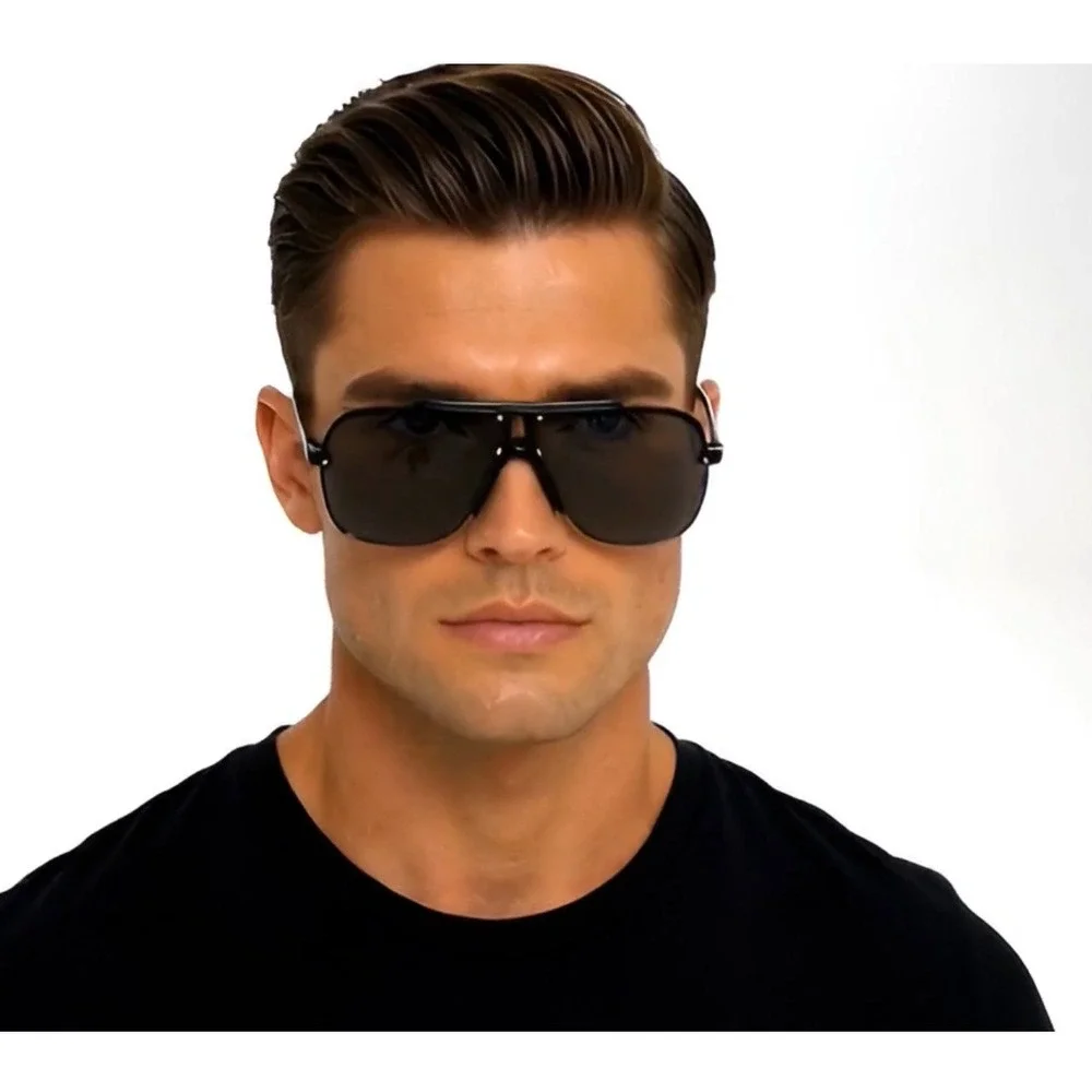 Men Sunglasses Dark Black Lens Sports Light Weight Comfortable Style Elegant New